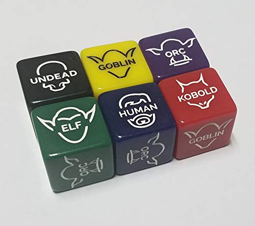 Oversized Creature Dice Six Pack / The 6 in 1 Minimalist Miniature for RPGs Like Dungeons and Dragons
