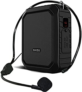 Bluetooth Voice Amplifier Waterproof 18W, Headset Speaker with Microphone, 4400mah Rechargeable Small Portable Amplifier Mini Mic Amp Personal Voice Saver Back Clip Belt for Teachers, Tour guide etc