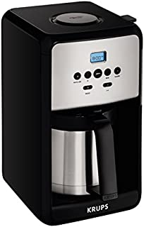 KRUPS ET351 Coffee Maker, Coffee Programmable Maker, Thermal Carafe, 12 Cup, Black