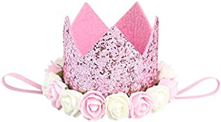 Iusun Baby Flower Birthday Hat Children Party Crown Hat Hair Band Photo Crown Headband Head Wrap Hoop Simple Sweet Tie Hairpin Hair Decoration Headclip Accessories