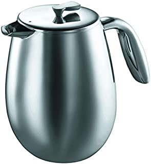 Bodum COLUMBIA Coffee Maker, Thermal French Press Coffee Maker, Stainless Steel, 51 Ounce (12 Cup)