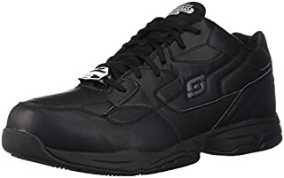 Skechers for Work Men's Felton Shoe, Black, 12 XW US