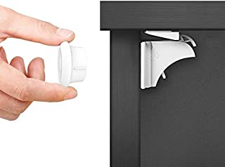 Baby Proofing Magnetic Cabinet Locks Child Safety - Norjews (3 Keys+20 Locks), Childproof Cupboard Baby Latches - Adhesive Magnet Drawers Locks No Tool or Drill