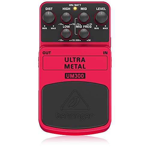 Behringer Ultra Metal UM300 Heavy Metal Distortion Instrument Effect Pedal,Pink