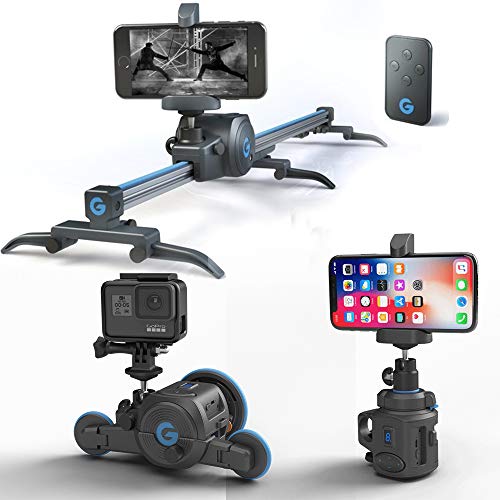 Grip Gear The Directors Set. Pocket Sized Camera Motion Control kit , Electronic Camera Slider + Micro Camera Dolly+ Pano Mount.. Ideal for All Action, Smartphones , Mirrorless Cameras.