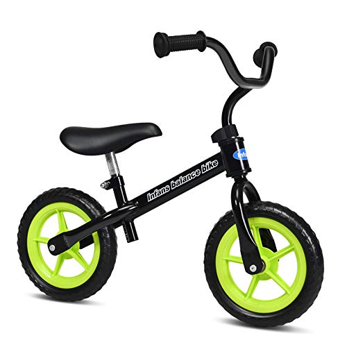 INFANS Kids Balance Bike, Toddler Running Bicycle, Seat Height Adjustable, Non-Slip Handle (Black)