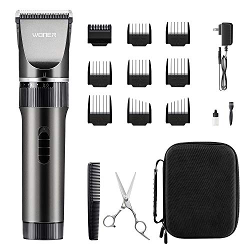 WONER Hair Clippers, Rechargeable Cordless Hair Trimmers for Men Women 16-Piece Home Hair Cutting Kits,Valentines Day Gifts for him