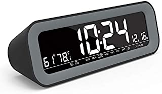 FULLWILL Alarm Clock Radio with Auto Dimming, FM Radio, 2 USB Charging Ports, Large 7