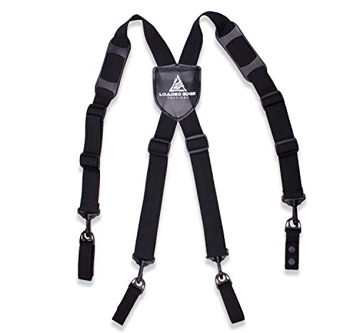 Loaded Edge Tactical Duty Belt Harness Suspenders - Duty Belt Harness Police Black Suspender - Tool Belt Support - U.S. Military Veteran Owned Company