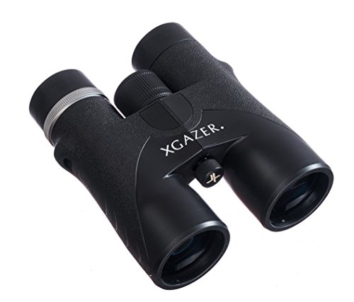 Xgazer Optics HD 10X42 Professional Binoculars - High Power Travel, Hunting, Fishing, Safari, Bird Watching Binoculars - Long Range, Eye-Relief Binoculars w/Neck Strap, Cleaning Cloth & Carrying Case