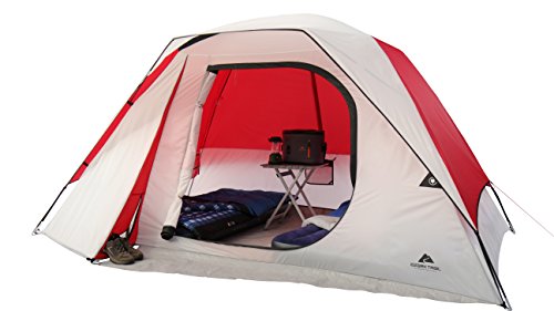 OZARK Trail Family Cabin Tent (White/Red, 6 Person)