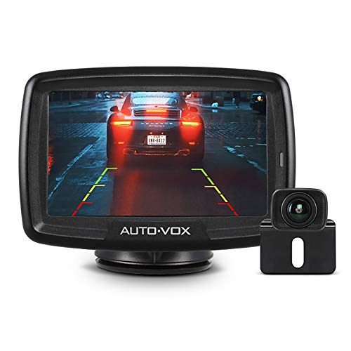 AUTO-VOX CS-2 Wireless Backup Camera Kit with Stable Digital Signal, 4.3 Monitor & Rear View Camera for Truck, Van, Camping Car, SUV