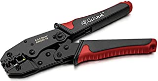 Wire Crimper Tool Qibaok Ratcheting Insulated Wire Terminal Connectors Crimping Tool for AWG20-10