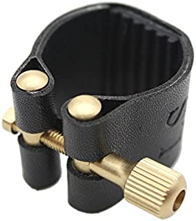 Andoer Ligature Fastener Artificial Leather Compact Durable for Alto Sax Saxophone Rubber Mouthpiece Product Name