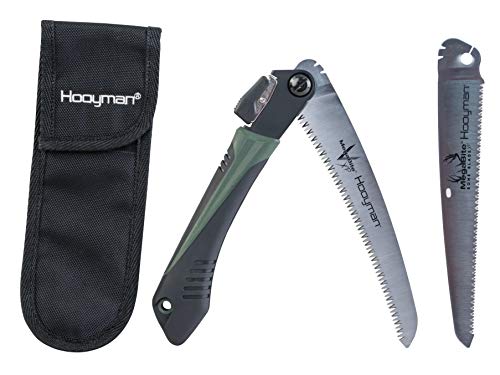 Hooyman MegaBite Hunters Combo Bone Saw and Handsaw with Nylon Sheath for Cutting Trimming Hunting and Camping