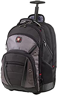 Wenger Luggage Synergy Padded Wheeled Laptop Bag with Trolley Handle, Black/Grey, 16-inch