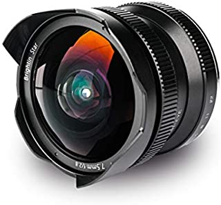 Brightin Star 7.5mm F2.8 APS-C Ultra Wide Angle Fisheye Lens for Canon EF-Mount Mirrorless Cameras M M2 M3 M5 M6 M10 M100 M50