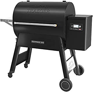 Traeger Grills TFB89BLFC Ironwood 885 Wood Pellet Grill and Smoker with Alexa and WiFIRE Smart Home Technology, Black