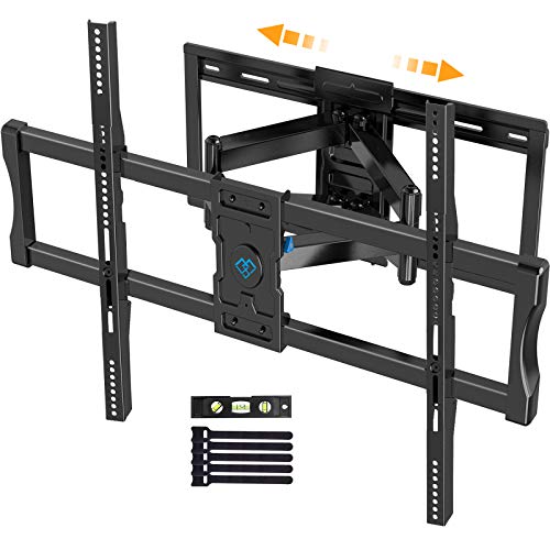 Full Motion TV Wall Mount for 37-100 Inch Flat/Curved TVs with Max VESA 800x600mm Sliding Articulating TV Mount for TV Centering Swivel Rotate Extend Tilting TV Bracket Fits 16