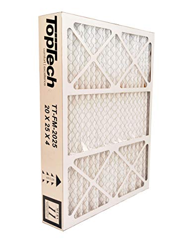 Dakota TT-FM-2025 Ready to Use TechPure TTFM2025 Air Filter 20x25x4 Top Tech OEM Cartridge 20 by 25 by 4 in Furnace MERV 11 Carrier TT-MAC-2522 TT-MAC-2025 with Dakota Supplies Installation Sticker