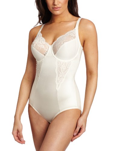 Maidenform Women's Shapewear Body Shaper with Built-in Bra FL1456, Buttercream, 36C