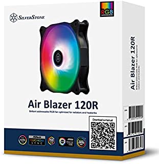 SilverStone Technology AB120R-ARGB Air Blazer 120mm PWM Addressable RGB Radiator and Heatsink Case Fan