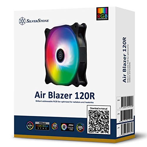 SilverStone Technology AB120R-ARGB Air Blazer 120mm PWM Addressable RGB Radiator and Heatsink Case Fan