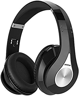 Mpow 059 Bluetooth Headphones Over Ear, Hifi Stereo Wireless Headset, Built-in Microphone, Soft Memory-Protein Earmuffs, Foldable, with Wired Mode, for Online Class, Home Office, PC, Cell Phones, TV