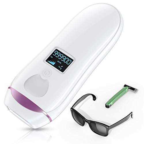 IPL Hair Removal for Women and Men, Permanent Painless Laser Hair Removal System, Upgrade to 999,900 Flashes, At-Home Hair Remover for Whole Body Use