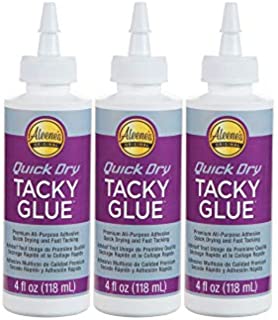 Aleene's Quick Dry Tacky Glue, 4 FL OZ - 3 Pack, Multi