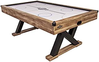 American Legend Kirkwood 84 Air Powered Hockey Table with Rustic Wood Finish, K-Shaped Legs and Modern Design