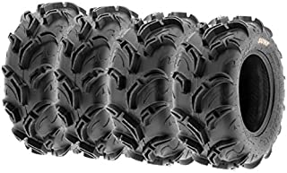 Set of 4 SunF ATV Mud Trail Tires 25x8-12 and 25x10-12, 6 Ply A048