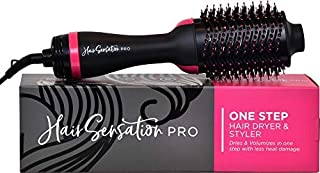 Hair Dryer Brush - Hot Air Brush with ION Generator, and Ceramic Coating for Fast Drying, Hair Dryer and Styler for Salon Diffuser Results, Perfect One Step Hair Dryer and Volumizer for All Hair Types