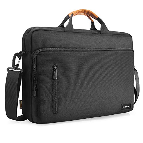 tomtoc 15.6 Inch Laptop Shoulder Bag for 16-inch MacBook Pro, Multi-Functional Laptop Messenger Bag Briefcase for 15-inch MacBook Pro, Dell XPS 15, Surface Book 3/2, Ultrabooks Chromebooks Notebooks