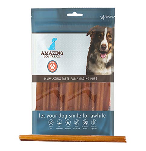 6 Inch Small Thin Bully Sticks (25 pcs/pk) - Premium Bully Sticks - Thin Long Lasting Dog Chews - 100% All-Natural Beef Bully Bones for Puppies and Small Breeds