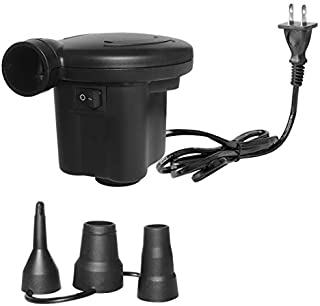 WEY&FLY Quick-Fill Electric Air Pump for Inflatables Air Mattress Bed AC 100-120V Black (8218)