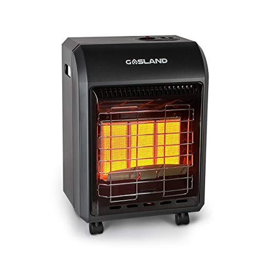 Gasland MHA18BN Propane Radiant heater, 18,000 BTU Warm Area up to 450 sq. ft, Portable LP Gas Heater for Garages, Workshops and Construction Sites, Ultra Quiet Propane Heater with LP Regulator Hose