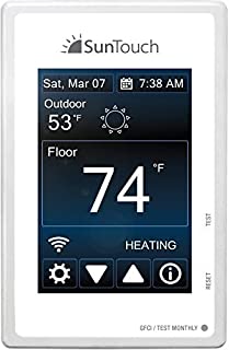 SunTouch 81019075 SunStat Universal Touchscreen Programmable Thermostat, (120/240V), Bright White, Model 500875