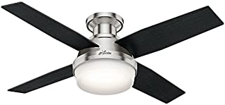 Hunter Fan Company 59243 Hunter Dempsey Indoor Low Profile Ceiling Fan with LED Light and Remote Control, 44