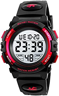 Dreamingbox Birthday Gifts for 6-12 Years Old Boys, Waterproof Sports Watches for Boys Digital Watches for Boys Kids Watches Easter Birthday Gifts for 6-13 Year Old Boys Girls Red