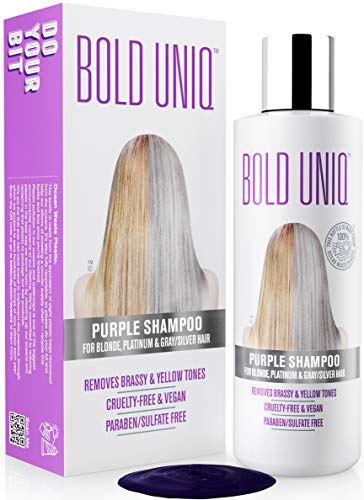 Purple Shampoo for Blonde Hair: Blonde Shampoo Eliminates Brassy Yellow Tones- Lightens Blonde, Platinum, Ash, Silver and Grays- Paraben & Sulfate Free Toner- Revitalize Bleached & Highlighted Hair