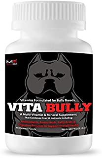 Vita Bully Vitamins for Bully Breeds: Pit Bulls, American Bullies, Exotic Bullies, Bulldogs, Pocket Bullies, Made in The USA. (60 Vitamins)