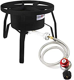 GasOne B-5300 One High-Pressure Outdoor Propane Burner Gas Cooker Weld, Black