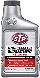 STP High Mileage Oil Treatment, Formula for Cars & Truck, Stop Leak, Bottles, 15 Fl Oz, 15604B