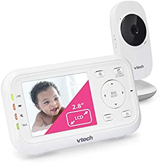 VTech VM3252 Video Baby Monitor with 1000ft Long Range, Auto Night Vision, 2.8 Screen, 2-Way Audio Talk, Temperature Sensor, Power Saving Mode, Lullabies and Wall-mountable Camera with bracket