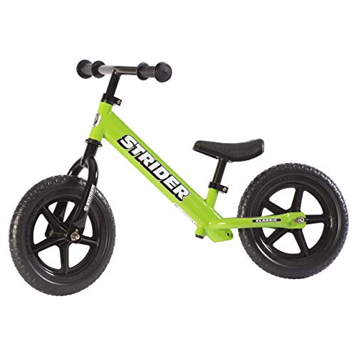 Strider #12 Classic No-Pedal Balance Bike, Green