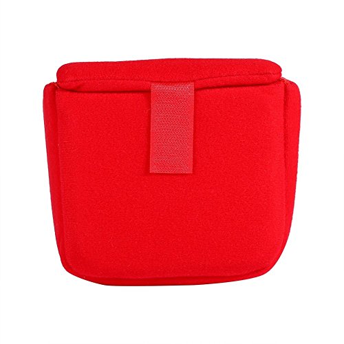 DLSR Camera Case Bag Insert Shockproof Padded Partition Protective Bag Traveling Photographing Accessory, Red