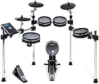 Alesis Command Mesh Kit | Electronic Drum Kit with Mesh Heads, Chrome Rack & Command Drum Module with 70 Kits, 600+ sounds 60 Play Along Tracks, Custom Sample Loading and USB/MIDI Connectivity