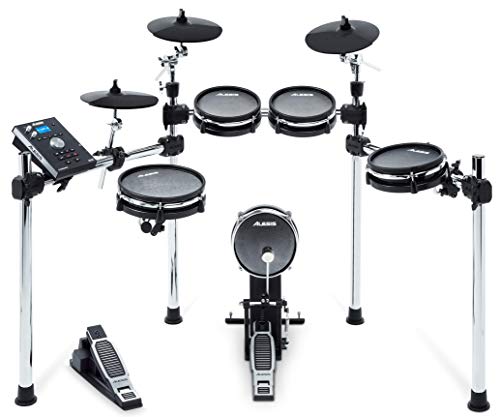 Alesis Command Mesh Kit | Electronic Drum Kit with Mesh Heads, Chrome Rack & Command Drum Module with 70 Kits, 600+ sounds 60 Play Along Tracks, Custom Sample Loading and USB/MIDI Connectivity