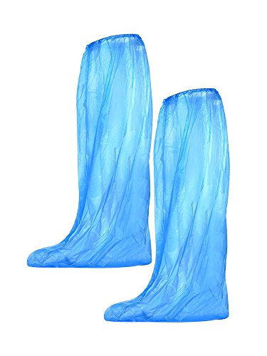 60 Pairs Disposable Boot Covers Waterproof Rain Shoe Covers Anti-Slip Long Shoes Covers for Men Women Rainy Day Outdoor Camping Walking Hiking